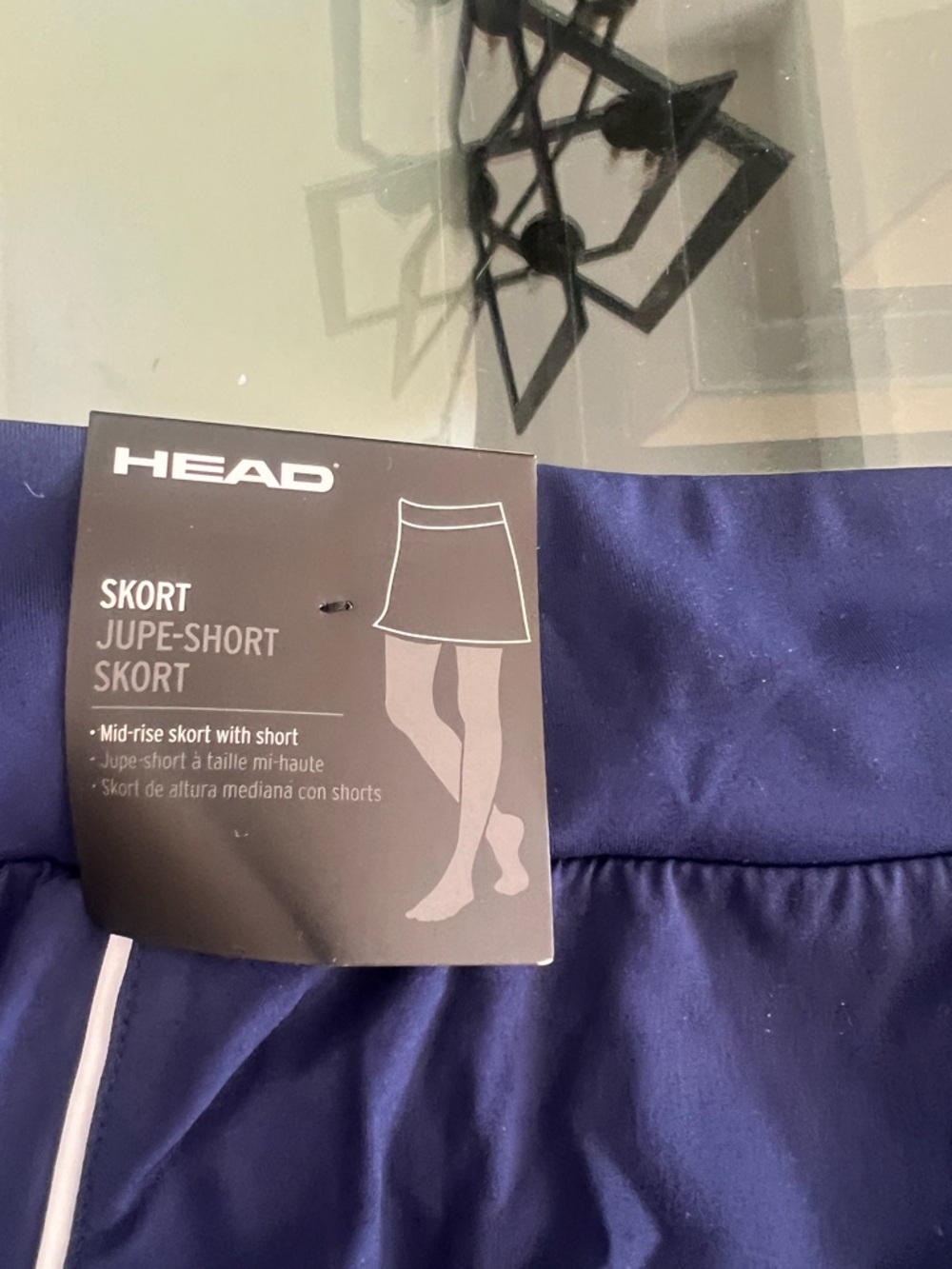 HEAD Blue Athletic Skort with White Piping - Picture 5 of 6